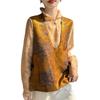 Spring and Summer New Design Traditional Chinese Style Deep V-neck Jacket for Women, Embroidered, Sleeveless, Layered Blazer