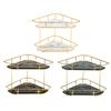 Double-Layer Storage Rack Jewelry Basket Decoration with Ceramic Panel Sundries Display Stand