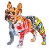 Bulldog Statue Dog Desktop Ornament Creative Colorful Art Animal Statue Resin Puppy Figurine for Bookshelf Table TV Cabinet
