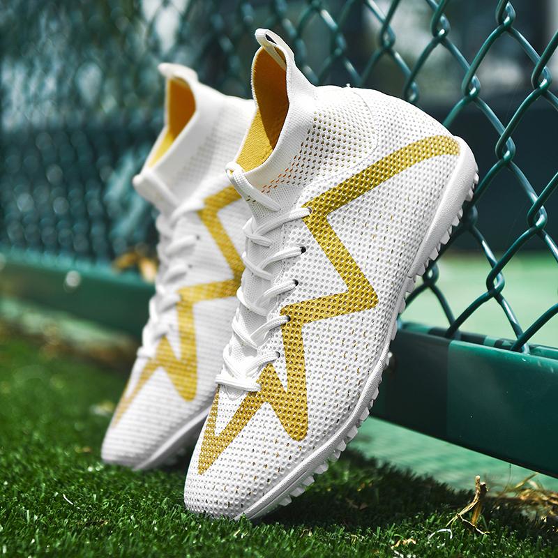 Scarpe da Calcio da Uomo FG/TF Stivali da Calcio High Top da Uomo Scarpe Traspiranti per Sport Outdoor Allenamento Taglie Forti 35-47