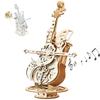 AIJUYE 3D Music Box Movable Cello Craft Kit for Educational Toy for Upper Elementary School Gift for Boys and Girls Puzzle, Wooden, Design, Adults,