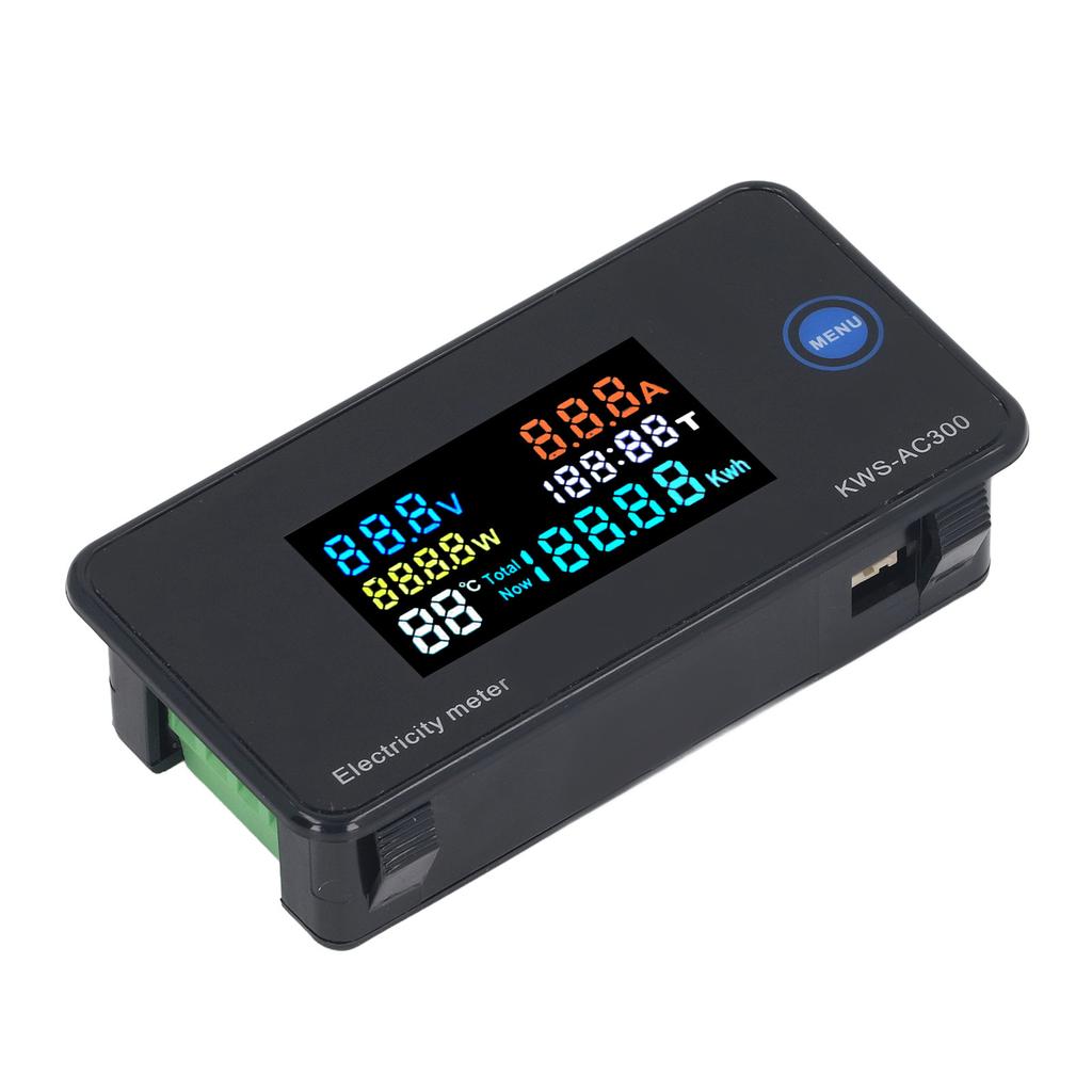 AC Voltmeter Ammeter AC50?300V 0?20A LCD HD Display Current Voltage Meter with Built in Mutual