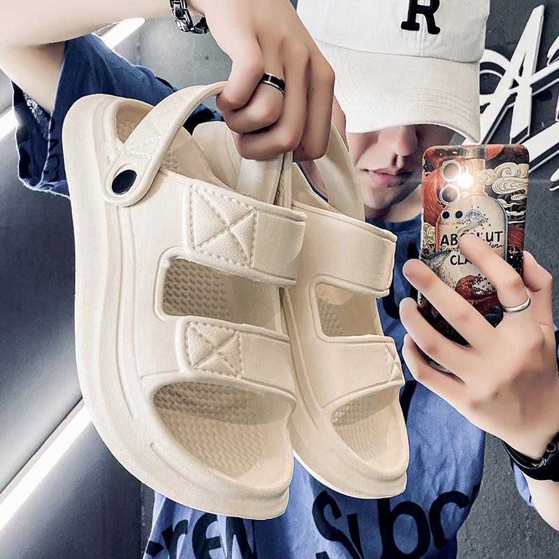 Fashion Slippers for Men, Summer Outer Wear, Non-Slip, Anti-Odor, Thick-Soled Sandals, Men's Summer Outdoor Dual-Use Beach Sandals