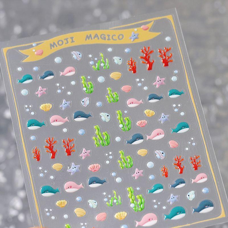 

Qiji Cartoon Whale Starfish Coral Jelly Glue Nail Sticker Waterproof Nail Sticker Decorative Jewelry Kx433 kx433 (jelly gum)
