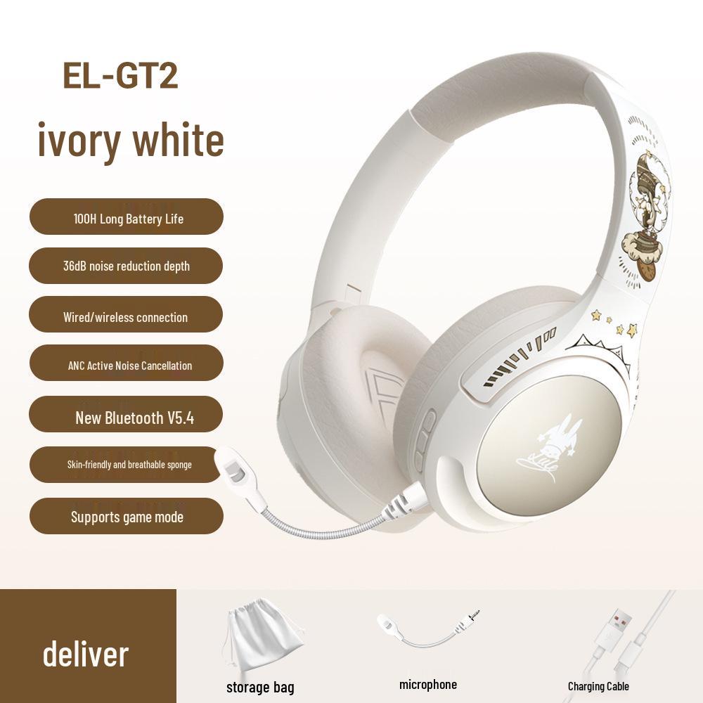 Low Latency Wireless ANC Over-Ear Bluetooth Headphones with Long Battery Life for Gaming