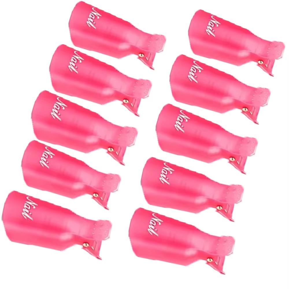 10Pcs/Bag Colorfulful Acrylic Manicure Art Dipped Cap Clip Nail Cleaning Manicure UV Gel Nail Polish Dipped Wrapping Tool Finger