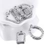 2pcs Geometric Figure Hollow Ring Stainless Steel Charm Pendant Minimalist Style For DIY Necklace Earrings Accessories Materials