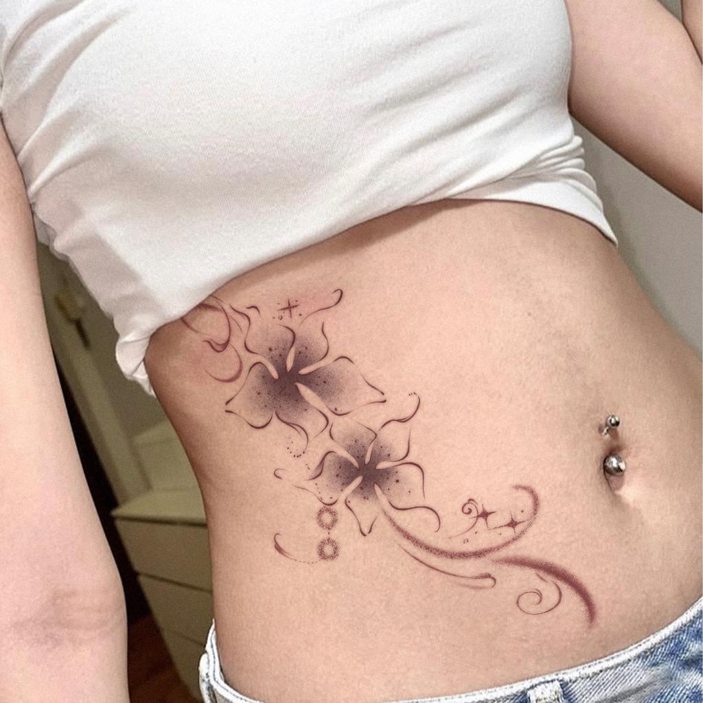 Premium Herbal Semi-Permanent Simple Star Moon Fringe Tattoo Sticker