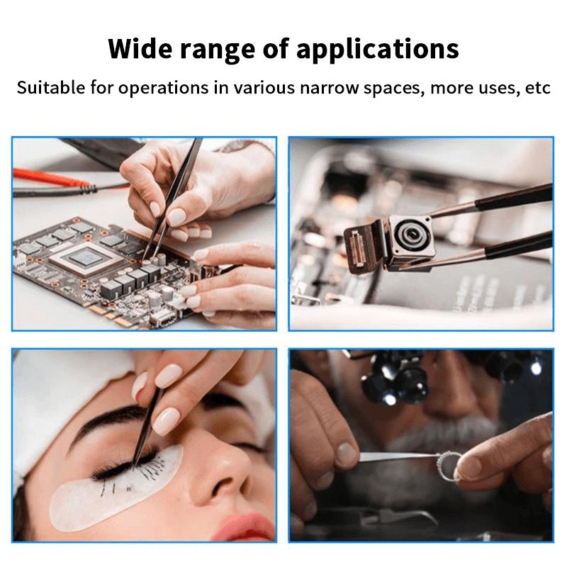 9Pcs Stainless Steel Anti Static Tweezers Set Precision Electronic Repair Tools For Maintenance Precision Tips