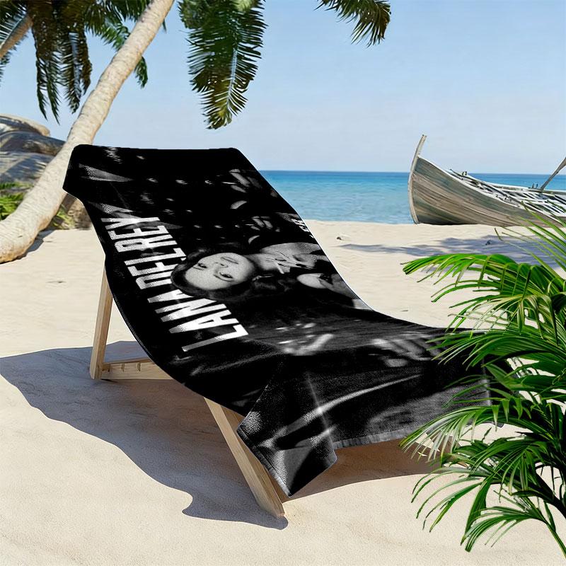 Lana Del Rey Print Beach Towel, Large Soft Quick Dry Towel for Beach Camping Swimming