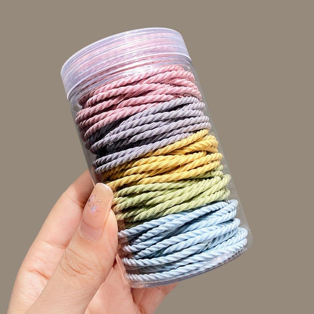 50PCS Strong Elasticity Hair Tie Candy Color Hair Rope Fashion Hair Accessories