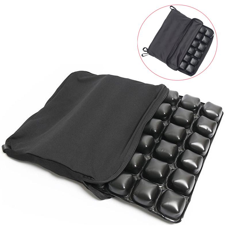 43x43cm Motorcycle Pad Shockproof Comfortable Breathable Passenger Air Seat Cushion Universal Inflatable Cover Mat Accessories