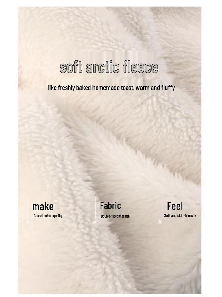 Women's Lambswool Hooded Sweatshirt - Winter 2025 Style, Plus Velvet, Thickened, Loose Cardigan, Trendy and Warm Outerwear for Students.