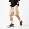 Men's Fashion Summer Side Zipper Workwear Shorts All Match Loose Casual Drawstring Pleated Knee-Length Short Pants