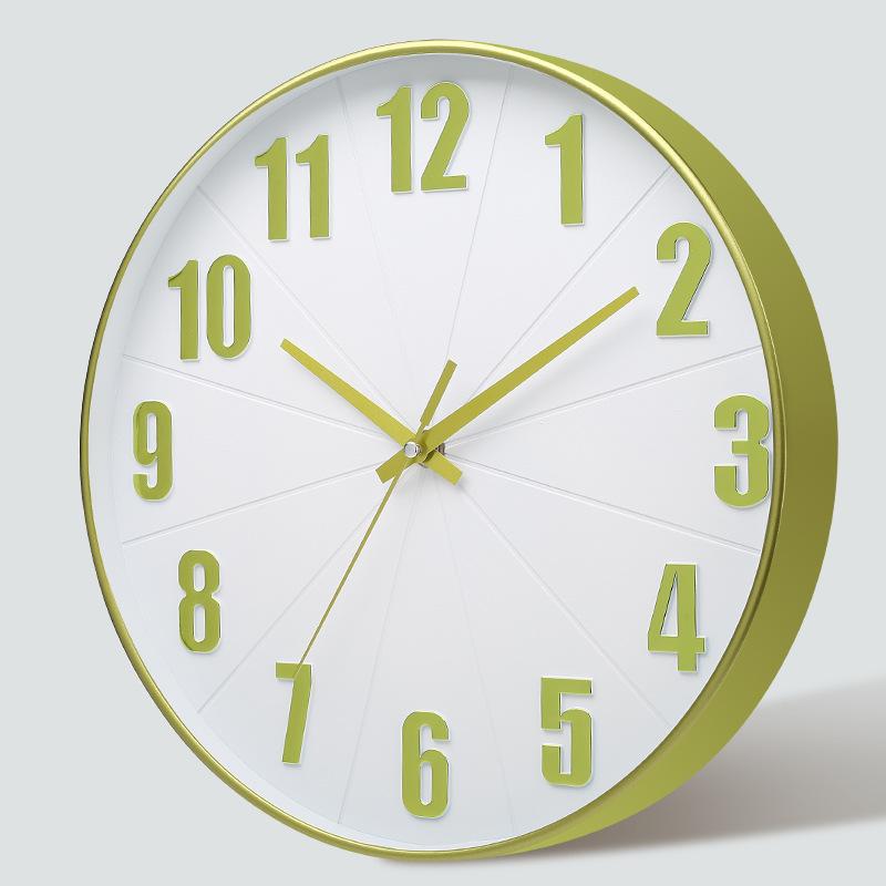 12 Inch 30CM Silent Wall Clock, Creative and Fashionable, Three-dimensional Digital Minimalist Clock for Home Living Room