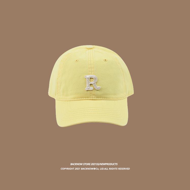 Vintage "R" Letter Embroidery Baseball Cap, Adjustable Cotton Dad Hat for Men & Women