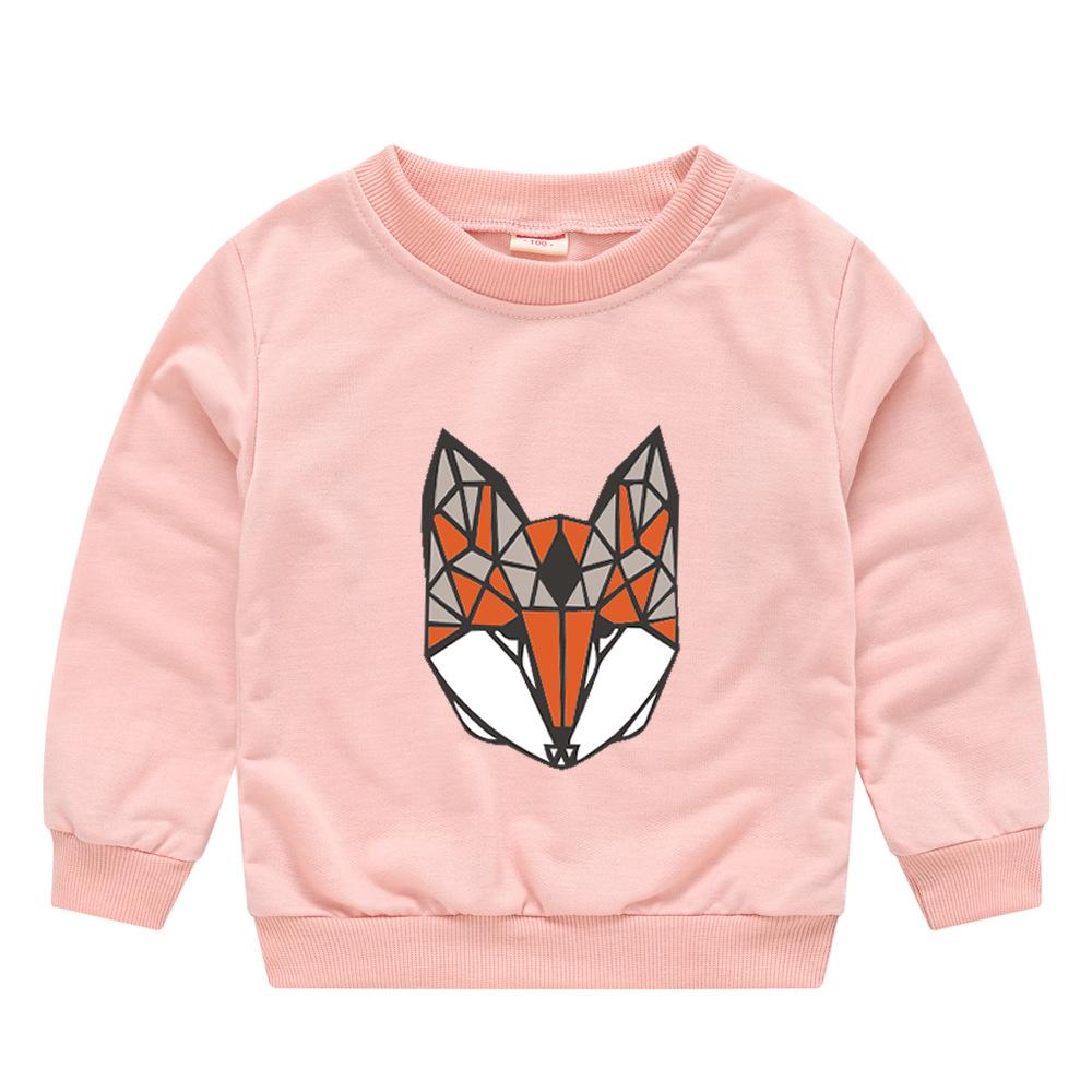 Children's Children's New Year Red Pullover Sweater Baby Cute Cartoon Avatar Round Neck Bottoming Shirt Tops