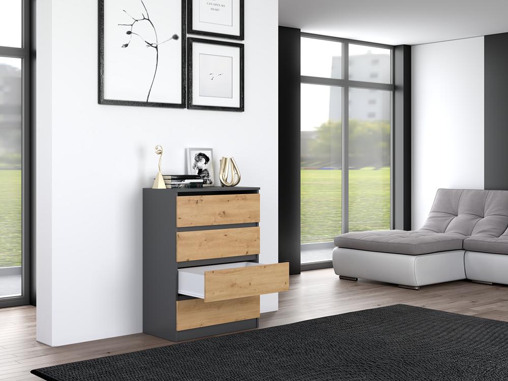 Malwa M4 70 Chest Of Drawers - Anthracite / Artisan