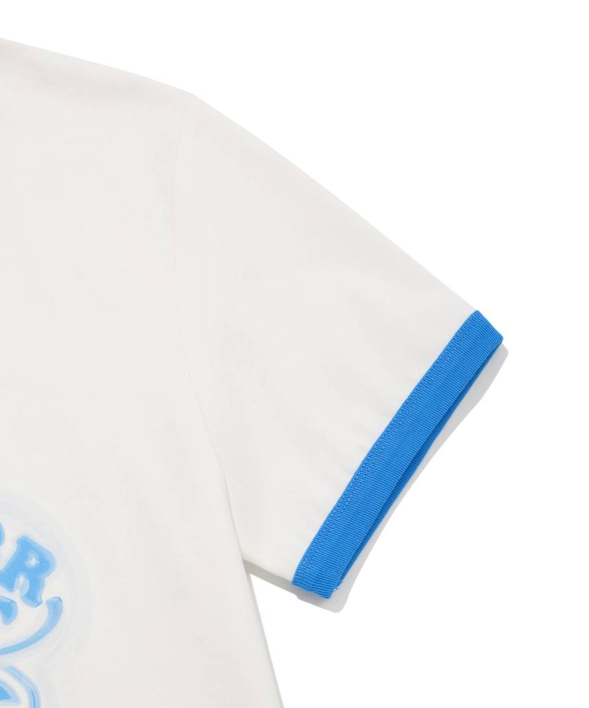 COVERNAT WOMAN Clover Heart Ringer T-Shirt White