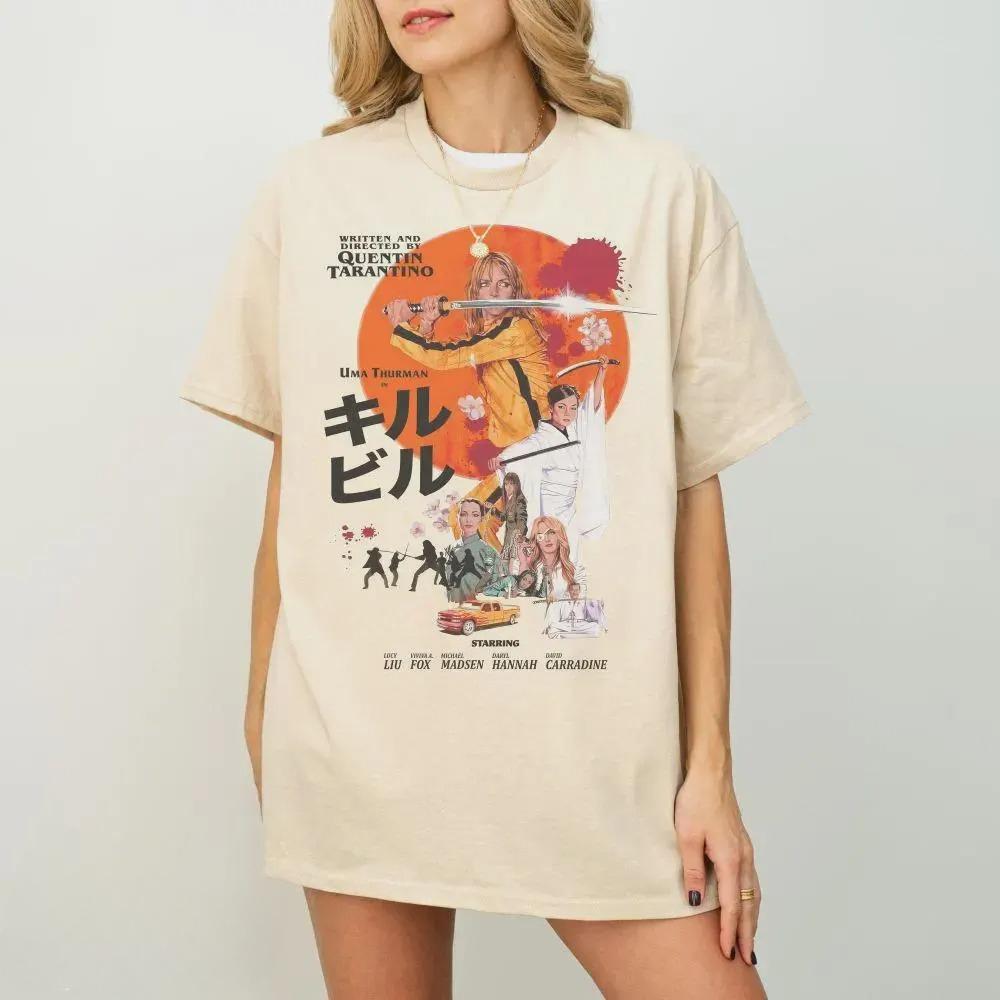 Maglietta Kill Bill Maglietta Quentin Tarantino Maglietta Uma ThurUnisex Lucy Liu Maglietta Film Retrò Maglietta Film Vintage Maglietta Kill Bill Film