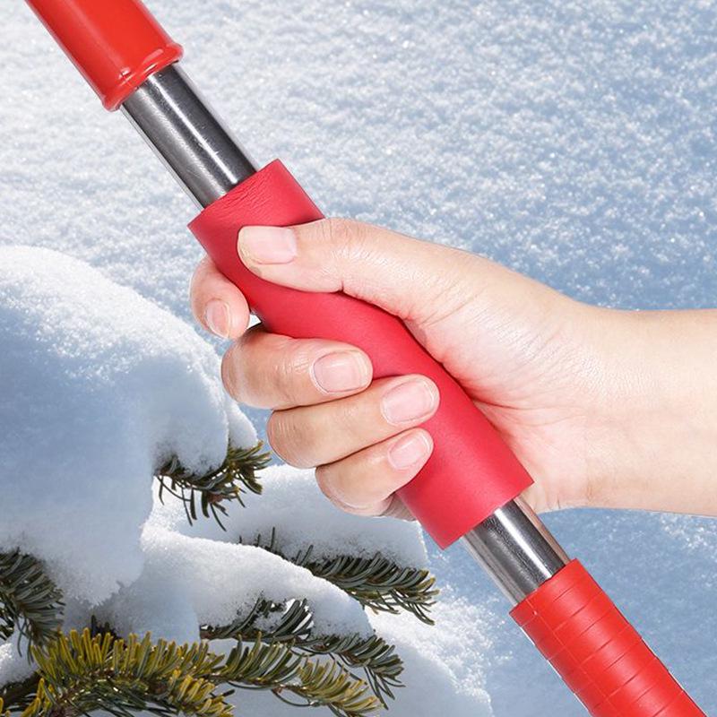 Zwei-in-Eins Tragbarer Eiskratzer & Schneeschaufel mit Langem Griff zur Winterlichen Schneeräumung