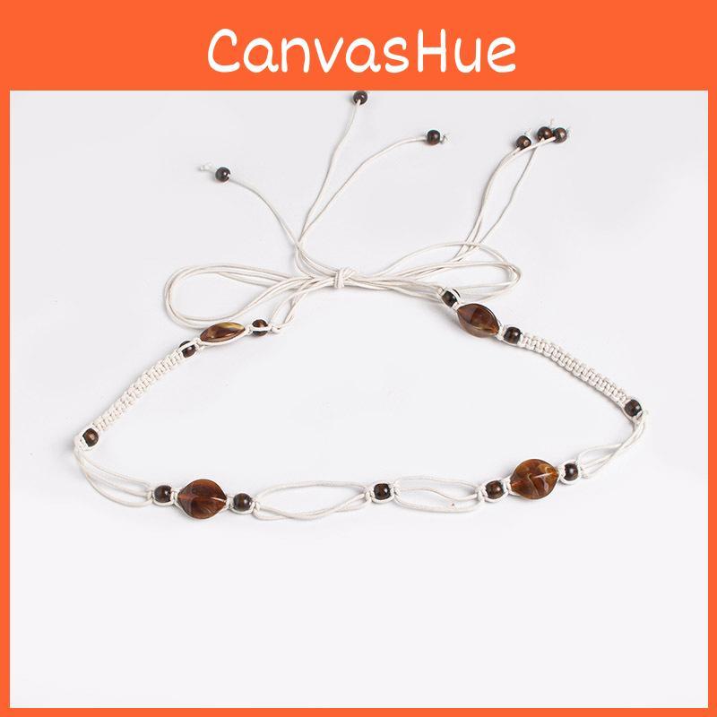 Ethnic Style Handcrafted Waist Rope With Wooden Accents For Boho Summer Fashion