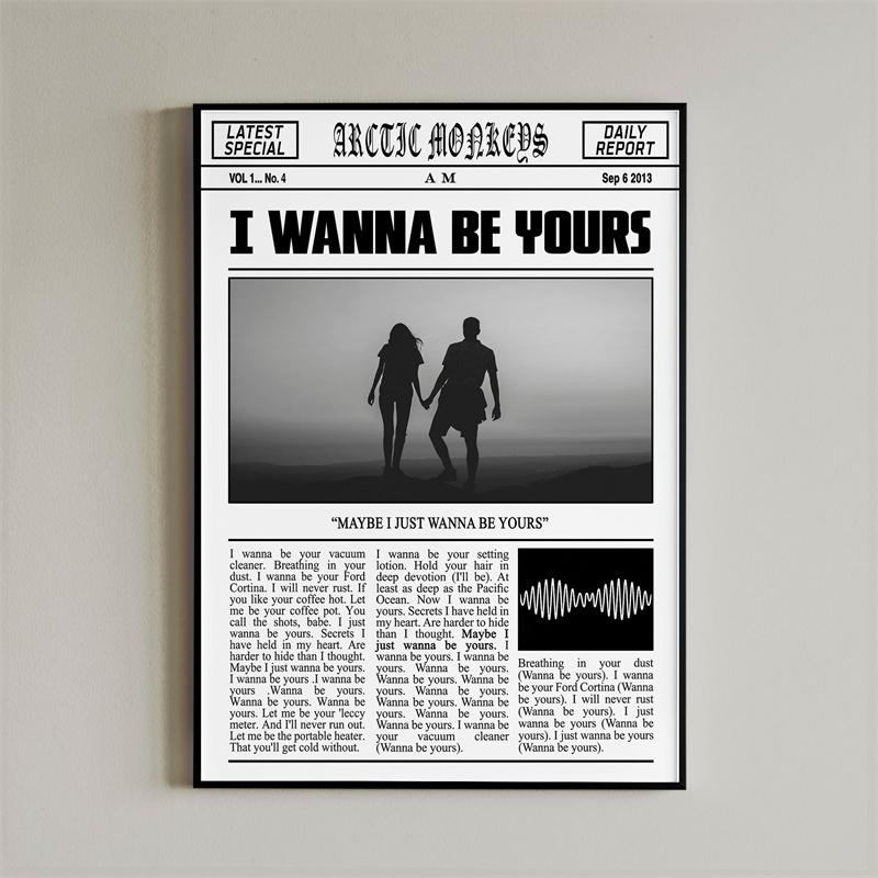 Retro Arctic Monkeys Newspaper Poster Aesthetics Rock Singer AM 505 Rapper Canvas Painting Print Wall Art Mural Home Room Decor