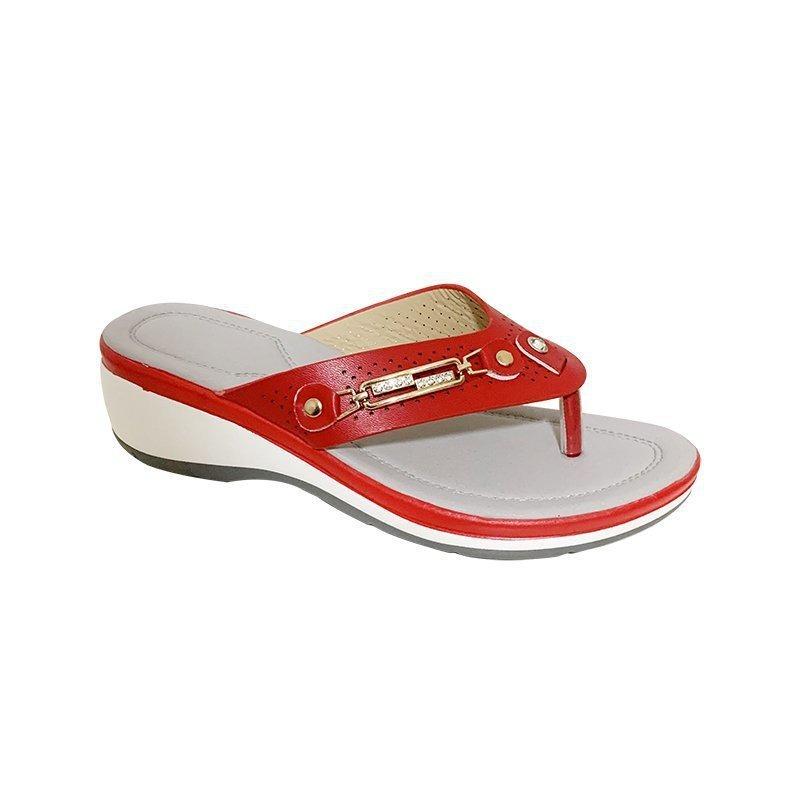 New sandals women's metal buckle beach sandals women's summer wedges, fashionable casual women's sandals