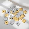 25pcs 50pcs 8mm Stainless Steel Square Flat Spacer Beads Loose Beads Hole 1.3mm Gold Color Bead for Jewelry Making DIY Wholesale