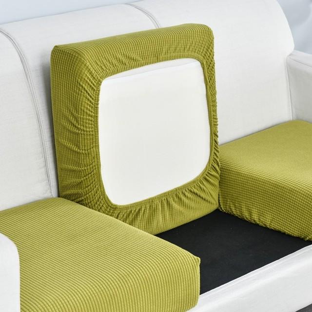 Jacquard Sofa Soft Cushion Cover For Living Room Pet Owners Kids Furniture Protective Cover Polar Fleece Stretch Washable Removable Couch Covers