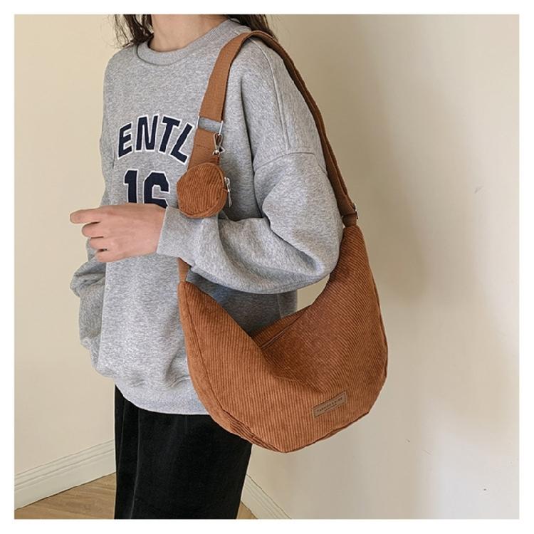 Stylish Corduroy Crossbody Bag Soft and Comfortable Shoulder Bags for Women
