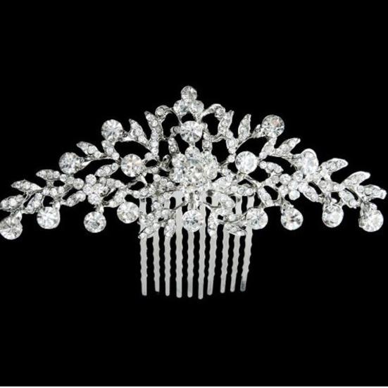 Elegant Rhinestone Inlaid Women Hairpin Wedding Banquet Bridal Comb Headdress