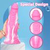 Big Pagoda Mixed Color Soft Simulation Penis Female Anal Plug Double Layer Liquid Silicone Adult Products