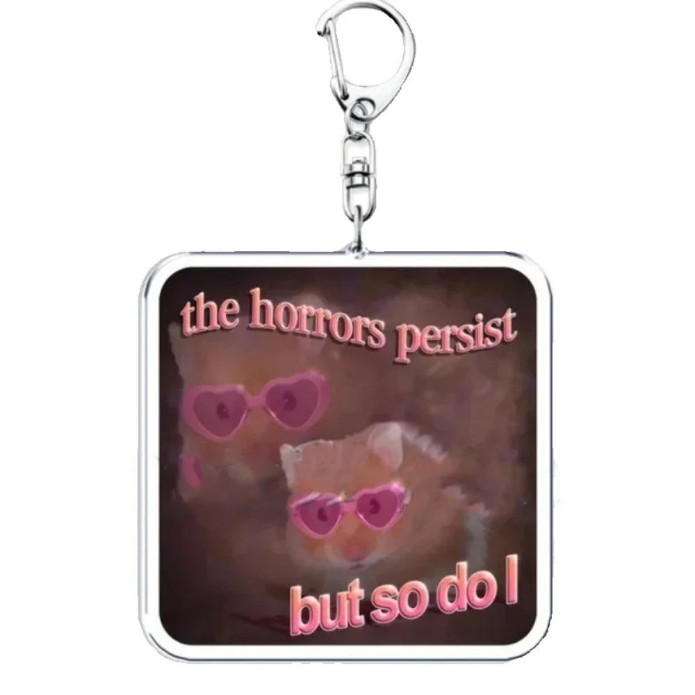Acrylic Sad Hamster Key Chain I'm Just a Girl Sad Hamster Keyring  Fans