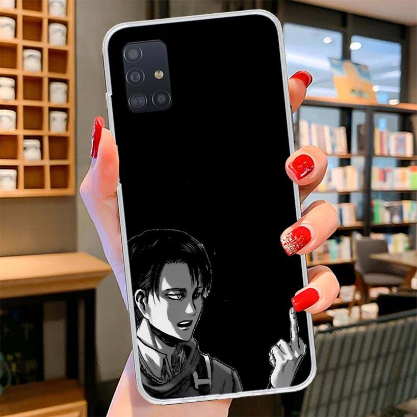 Attack Levi Cover Phone Case For Samsung Galaxy A12 A22 A32 A52 A72 A02S Phone Case Note 20 Ultra 10 S10 Plus A51 A71 A50S A20S