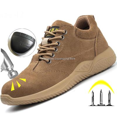 Fashion Anti-spark Welder Shoes Steel Toe Men Safety Shoes Puncture Proof Work Shoes Male Industrial Protect Footwear Work Safety Boots
