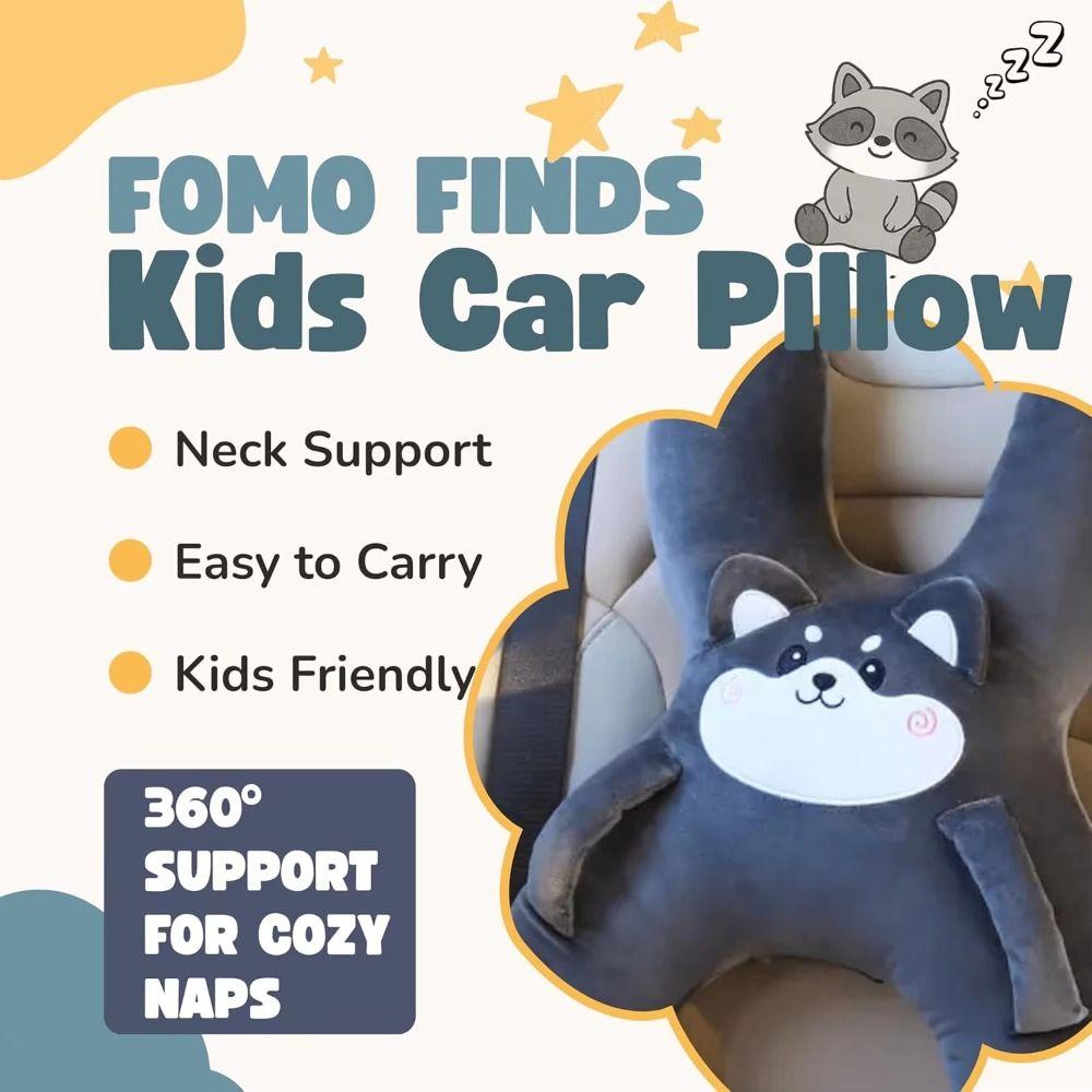 Soft Car Seat Neck Pillow Breathable Car Headrest Safety Design Lumbar Support Pillow  Car Travel