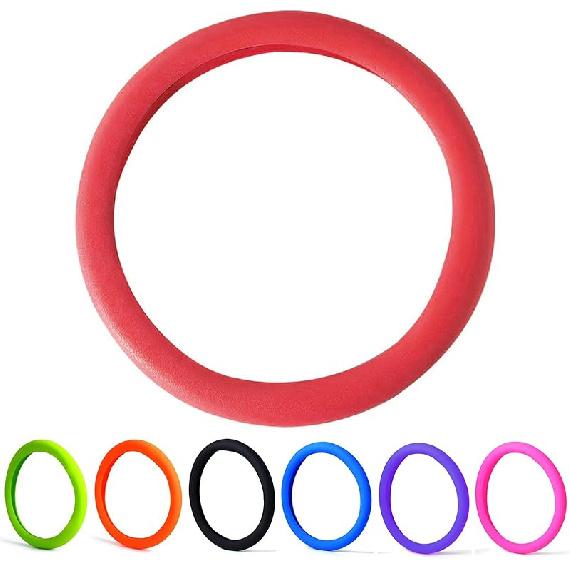 30% Thicker Universal Stretchy Silicone Steering Wheel Cover For 14” 15” 16” Wheels - Anti-Slip Grip & Enhanced Control For Men & Women, All