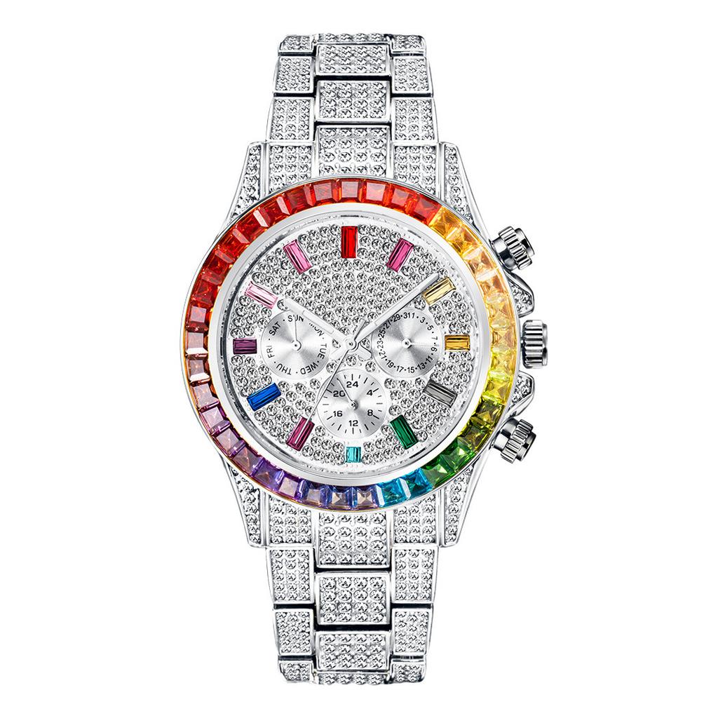 Fashionable Gypsophila Full Diamond British Men's Watch