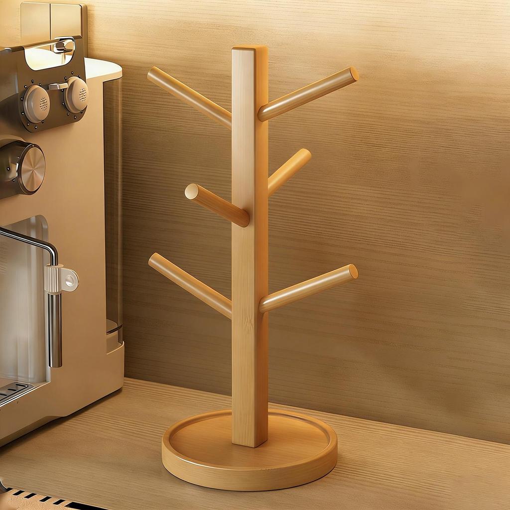 Mug Holder Cup Rack With 6-Hook Coffee Mug Tree For Counter For Wedding Living Room Cafe Restaurant Hotel Party