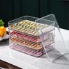 Kitchen Fridge Organizer Dumpling Storage Box Stackable Plastic Food Container Refrigerator Food Storage Box