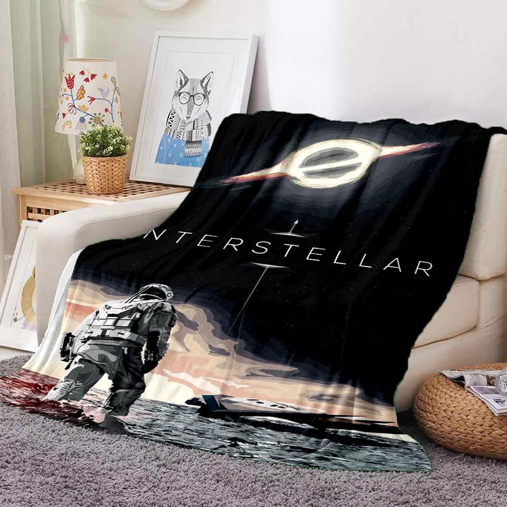 Interstellar Journey Flannel Blanket Throw Blanket Soft Warm Sofa Bed Camping Car home Decor Unique Christmas Gift C9301329