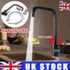 Black Stainless Steel Kitchen Faucet Kitchen Sink Water Tap Black Hot and Cold Single Handle Tap 360 Rotation Kitchen Shower Faucet New