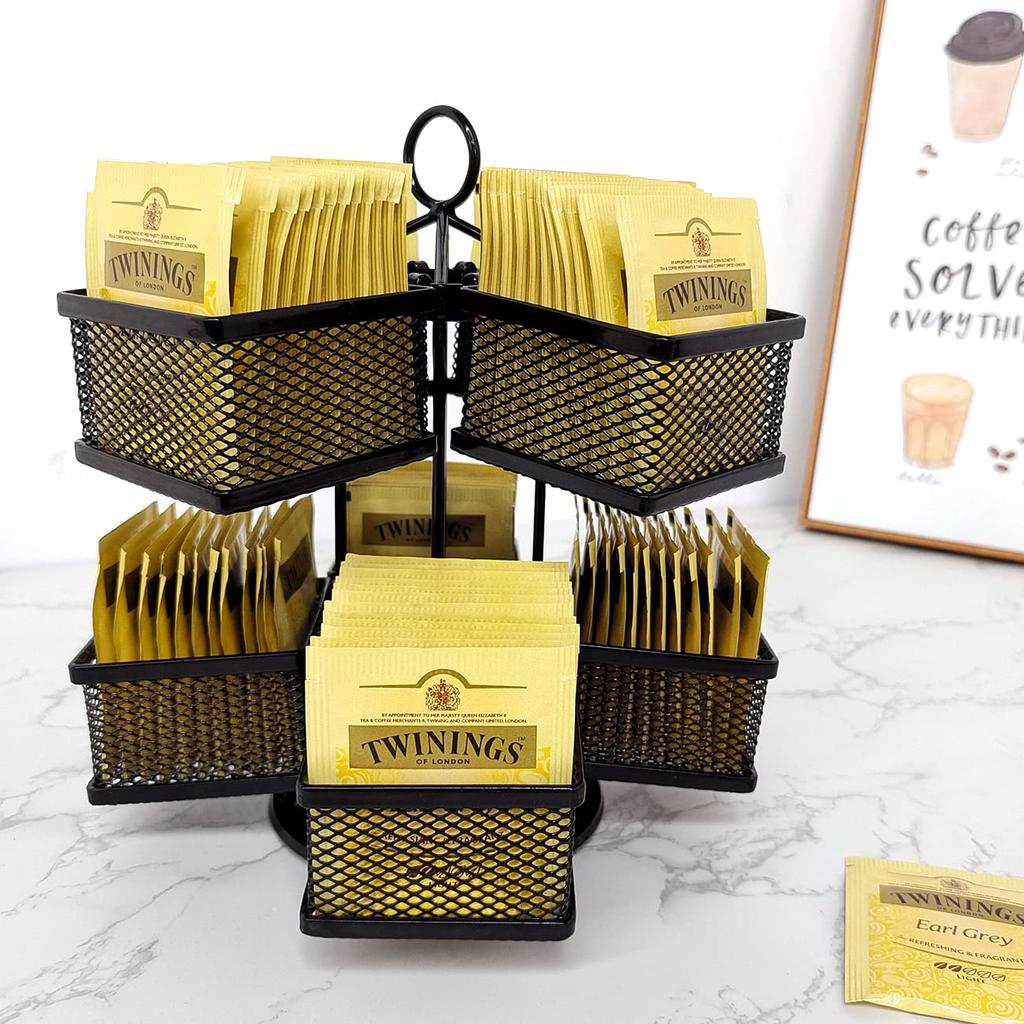 Shdye Tea Bag Holder, Removable 8 Compartments for Tea Bag Storage