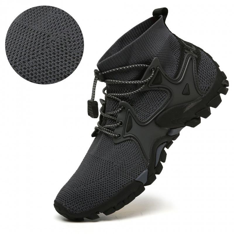 Autumn new fashion men's shoes large size couple outdoor hiking fly-woven shoes hiking shoes mesh fly-woven shoes