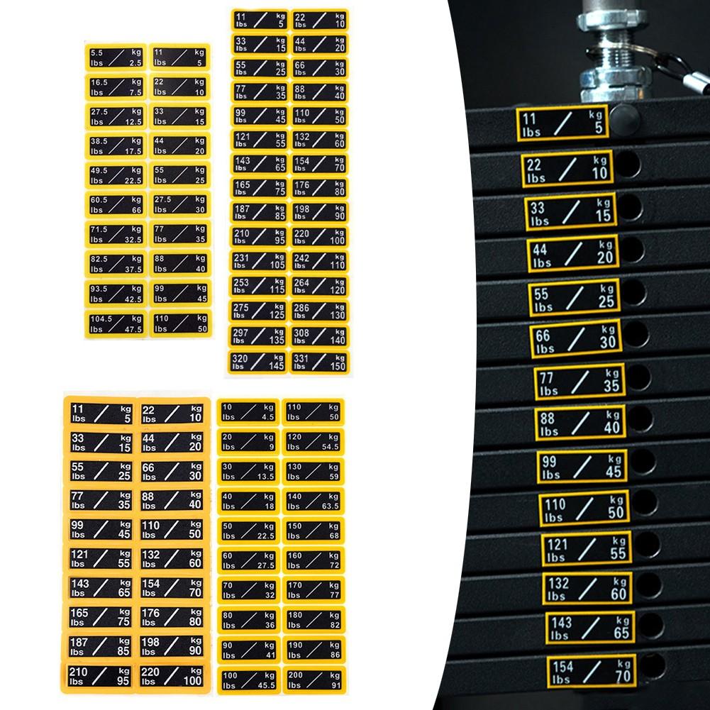 Clear Number Weight Labels for Fitness Gear Easy Application and Removal