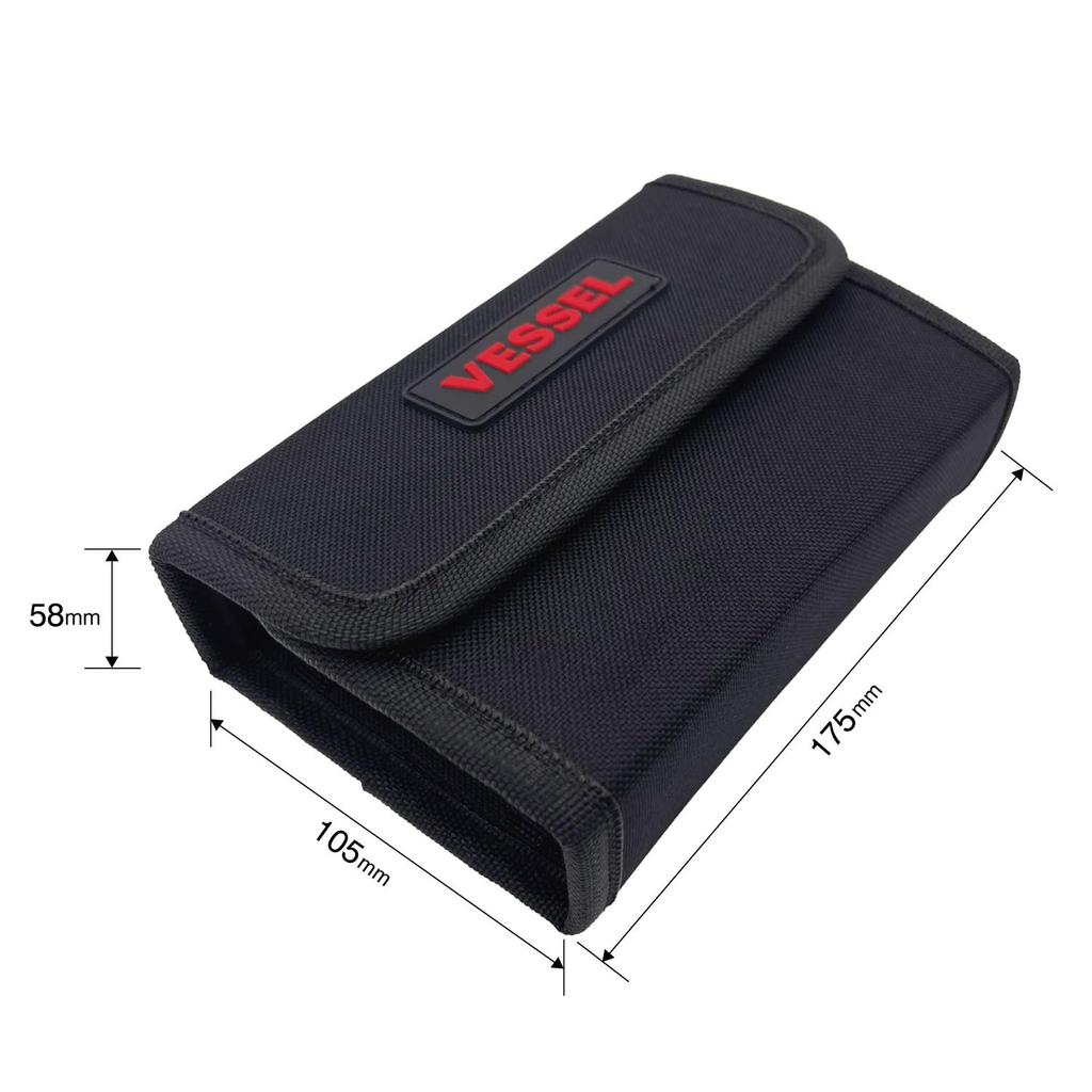 VESSEL Mega Drive Interchangeable Ratchet Screwdriver with 7 Bits and Storage Pouch 900RT-7P