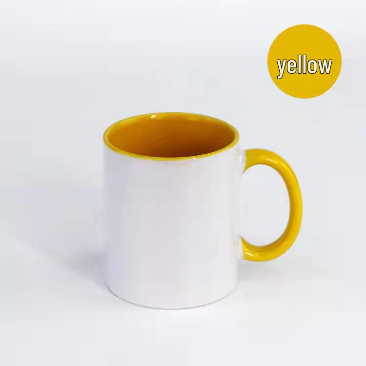Zweifarbige Keramiktasse mit individuellem Logo, Sublimationsdruck, mit Geschenkbox