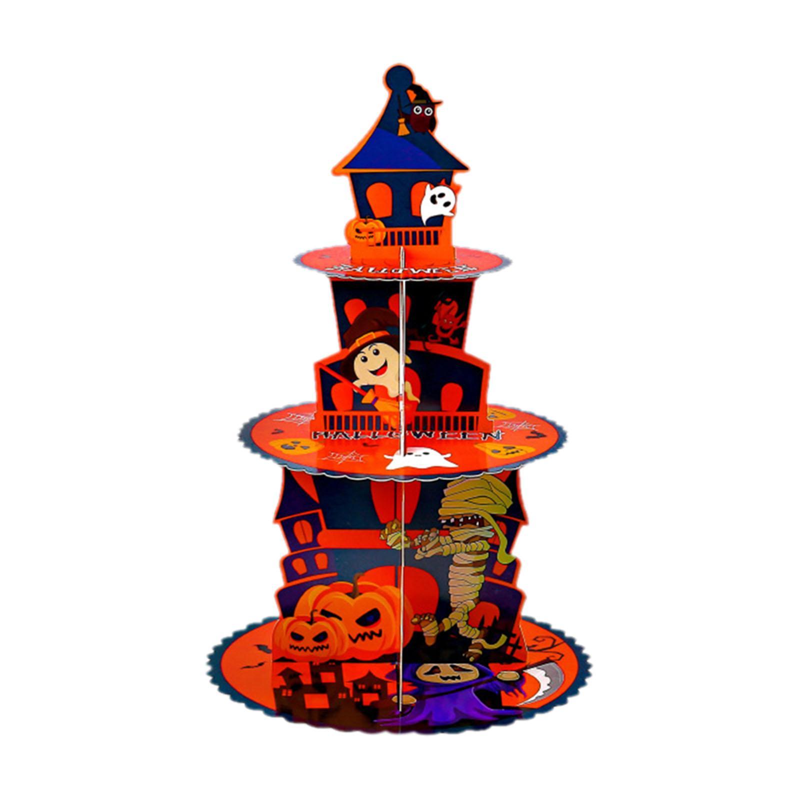3 Tier Halloween Cake Stand, Halloween Tea Display Stand, Halloween Cupcake Stand, Round Cake Stand
