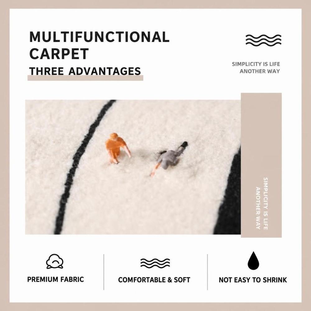 Irregular Cartoon Cat Carpet Faux Cashmere Bedside Rug Bedroom Area Rugs for Sofa Coffee Table